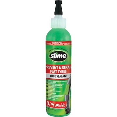 Abbildung von Slime 10015 Rad Schlauchreparatur Dichtmittel, Verhindern und Reparieren, Geeignet für alle Fahrräder, mit Aufhänger, Ungiftig, Umweltfreundlich, 237 ml Flasche (8 oz), Grün