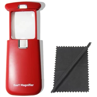 Abbildung von EasY Magnifier Leselupe 3X Mit Hellem LED Licht; Taschen Lupe Geschützter Acryl Linse; Beleuchtetes Vergrösserungsglas Zum Lesen Kleiner Texte; Handlupe Geschenk Als Sehhilfe Lesehilfe