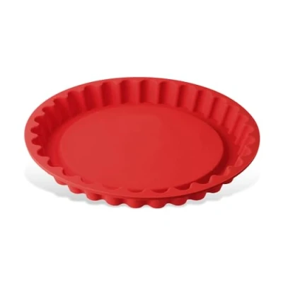 Abbildung von Dr. Oetker 1253 Obstkuchenform Ø 28 cm Flexxibel, Obsttortenform aus Silikon, Tortenbodenform für eindrucksvolle Kreationen, hochwertige Silikon Kuchenform, Menge: 1 Stück, Rot