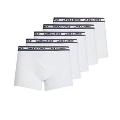 Abbildung von JACK &amp; JONES Herren JACOLIVER Trunks 5 Pack, White/Pack A, L