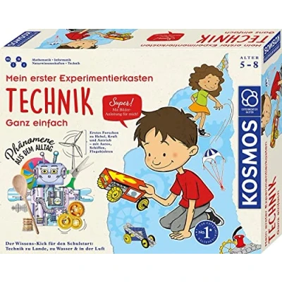 Abbildung von KOSMOS 602291 Mein erster Experimentierkasten Technik ganz einfach, Spielerische Experimente für kleine Forscher, Kinder ab 5 8 Jahre