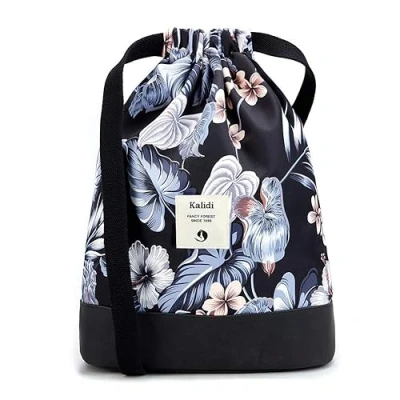 Abbildung von KALIDI Beutel Rucksack Kordelzug Turnbeutel Daypack Gymsack Gym Bag Sportbeutel für Damen &amp; Herren mit Innentasche 11 Liter Sport, Reisen und City