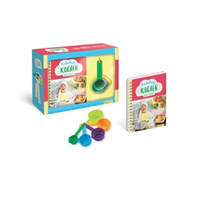 Abbildung von Kinderleicht kochen nach Bildern. Das clevere Koch Set für Kinder ab 6 Jahren: mit 5 Messbechern und Rezeptbuch