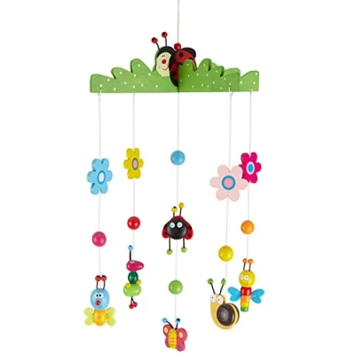 Abbildung von Bieco 3D Baby Mobile Ø ca. 26 cm Edition Käferchen aus Holz Mädchen/Mobile Junge