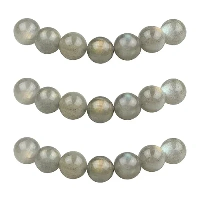 Abbildung von MJDCB Perlen zum Auffädeln 4mm 85 stück Grauer Mondstein Halbedelsteine mit Loch Natürliche Lose Runde Steinperlen für Herstellung Schmuck Armbänder Halsketten
