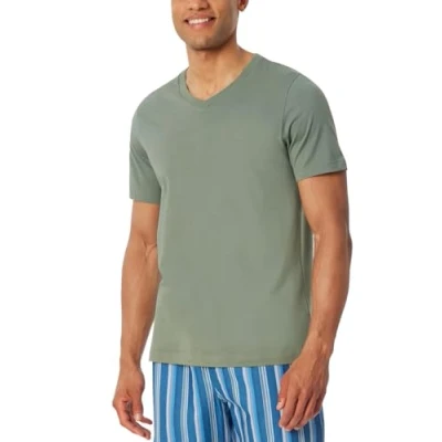 Abbildung von Schiesser V Ausschnitt Nachtwäsche Shirt, Herren, Größe: 50, Khaki