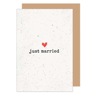 Abbildung von Edition Seidel Premium Glückwunschkarte zur Hochzeit mit Umschlag. Hochzeitskarte Grußkarte Vermählung Just Married Wedding Day Brautpaar Herz Liebe (H491 SW025)