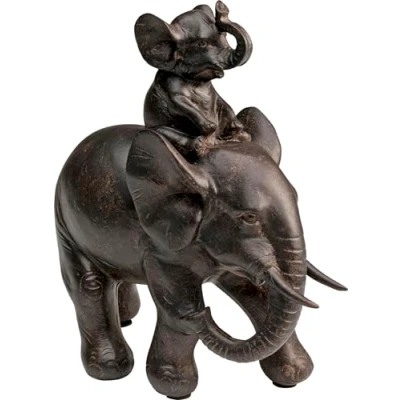 Abbildung von Kare Design Deko Figur Dumbo Uno Schwarz, Objekt, Elefant, Accessoire, Wohnzimmer, für Regale oder Sideboards, Skulptur, Dekoration, 19x18x9 cm (H/B/T)
