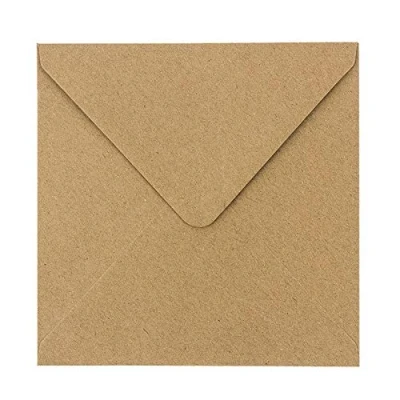 Abbildung von Ideen mit Herz Kraftpapier Umschläge, 100 Stück hohe Qualität: 110 g/m² Briefumschläge, Kuvert, Briefkuvert, Briefhülle für Grußkarten, Einladung, Geburtstagskarten (15,5 x 15,5 cm)