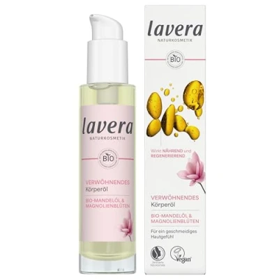 Abbildung von lavera Verwöhnendes Körperöl geschmeidiges Hautgefühl regenerierend &amp; feuchtigkeitsbewahrend vegan Naturkosmetik 100 ml