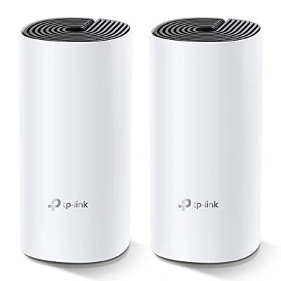 Abbildung von TP Link Deco M4 Mesh WLAN Set (2er Pack), AC1200 Dual Band Router &amp; Repeater, 2x Gigabit Ports für jede Einheit, empfohlen Häuser mit 2 3 Schlafzimmern, Umfassender Jugendschutz