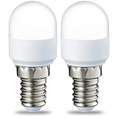 Abbildung von Amazon Basics LED Leuchtmittel, E 14, T25, Kühlschrank 1.7W (entspricht 15 W Glühbirne), Warmweiß, nicht dimmbar, 2 Stück
