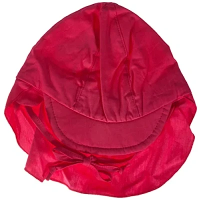 Abbildung von Sterntaler Unisex Kinder Schirmmütze Mit Nackenschutz Bindebänder Und Einsteckbaren Ohrenklappen Mütze, Magenta, 53 EU