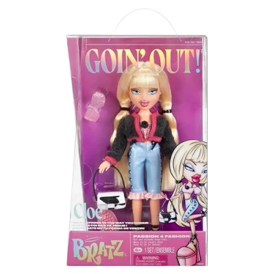 Abbildung von Bratz Goin&#039; Out! Doll Cloe 1 Sammlerpuppe mit Accessoires, einem Outfit, einer Handtasche, Sonnenbrille und Bürste Kinderspielzeug ab 6 Jahren