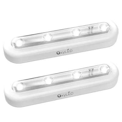 Abbildung von OxyLED Led Lampe Batteriebetrieben, Schrankbeleuchtung Batterie 2 Pack Schranklicht mit 140 Gedreht Werden Leuchte Licht