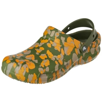 Abbildung von Crocs Unisex Bistro Graphic Clog Holzschuh, Army Green Multi, 36/37 EU