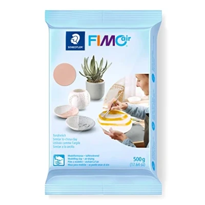 Abbildung von STAEDTLER lufttrocknende Modelliermasse FIMO air, blassrosa, sofort gebrauchsfähig, kein Brennvorgang notwendig, 500g, angenehme Haptik, klebt nicht, mind. 95% natürliche Rohstoffe, 8100 43
