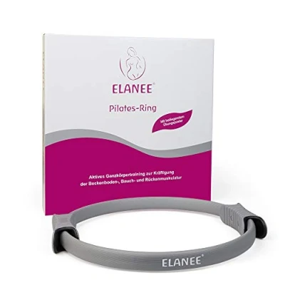 Abbildung von ELANEE Pilates Ring mit rutschfesten Griffen zur Kräftigung der Beckenboden , Bauch und Rückenmuskulatur, inkl. Übungsposter (709 V1)
