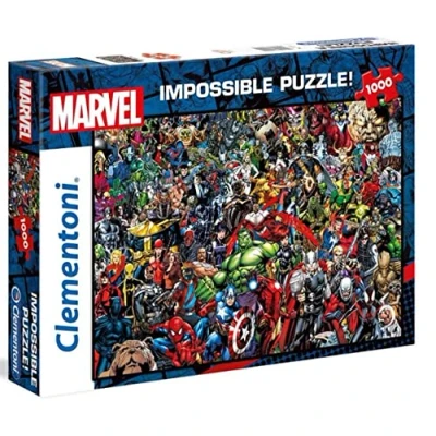 Abbildung von Clementoni 39411 Marvel Universe 1000 Teile, Impossible Puzzle, Geschicklichkeitsspiel für die ganze Familie, farbenfrohes Legespiel, Erwachsenenpuzzle ab 14 Jahren
