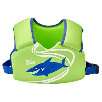 Abbildung von BECO Sealife Schwimmweste Kinder 26 Jahre, Bequeme Schwimmlernweste für Mädchen &amp; Jungen von 1530 kg mit Sicherheitsverschluss in Grün