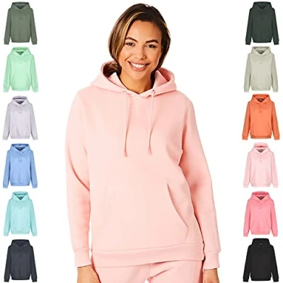 Abbildung von Light &amp; Shade LSLSWT005 Super Soft Touch Loungewear Kapuzen Sweatshirt Oberteil für Damen, Rose, L