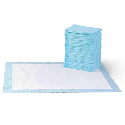 Abbildung von Amazon Basics Trainingspads für Hunde und Welpen, auslaufsicheres 5 lagiges Design mit schnell trocknender Oberfläche, XL (40 Stück), Blau
