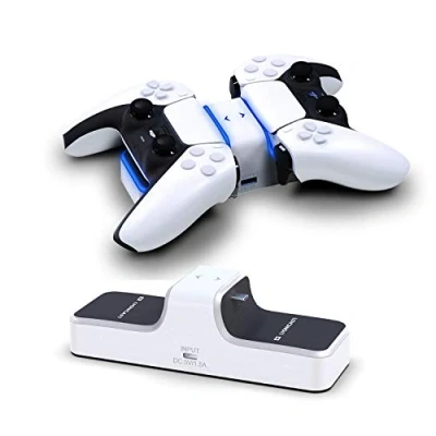 Abbildung von LIONCAST® PS5 Controller Ladestation [LED Status Anzeige] Zubehör Playstation 5 Docking Station Gadgets Dualsense
