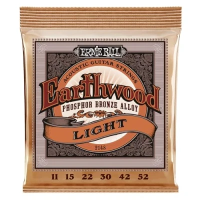 Abbildung von Ernie Ball Earthwood Light Akustik Gitarrensaiten, Phosphor Bronze, Stärke 1152