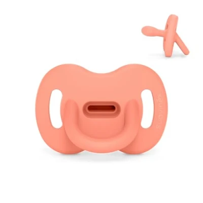 Abbildung von Suavinex Silikon Schnuller, 0/6 Monate &amp; Neugeborene, Physiologische Sx Pro Sauger, Weich Flexibel, Ideal zum Schlafen, Respektiert die Mundentwicklung, Colour Essence, Peach Pink