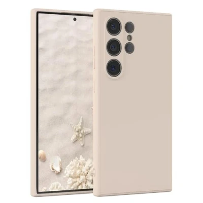 Abbildung von EAZY Case Silikonhülle für Samsung Galaxy S24 Ultra Hülle Silikon Beige weich stoßfeste Handyhülle Schutzhülle mit Kameraschutz Dünn Premium Schutz Cover Phone Bumper in Taupe