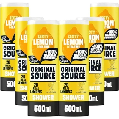 Abbildung von Original Source Zitrone &amp; Teebaum Duschgel, 100% Natürlicher Duft, Vegan Parabenfrei, Vorteilspack 6 x 500 ml