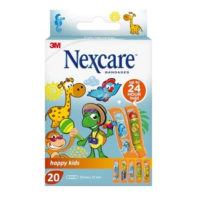 Abbildung von Nexcare Happy Kids Pflaster, 19 mm x 72 mm, 20/Packung