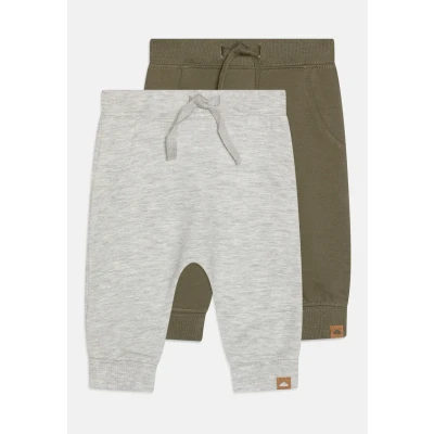 Abbildung von NAME IT Unisex Baby Nbntakki 2p Pant Noos Sweathose, Light Grey Melange/Pack:deep Lichten Green, 86 EU