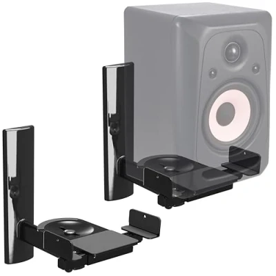 Abbildung von RICOO 2X Lautsprecherwandhalterungen Universal Lautsprecher Wandhalterungen Schwenkbar Neigbar LH023 B Halterung Boxen Wand Halter Boxenhalterung Set bis Max. 25 Kg Wandhalter Speaker Wall Mount