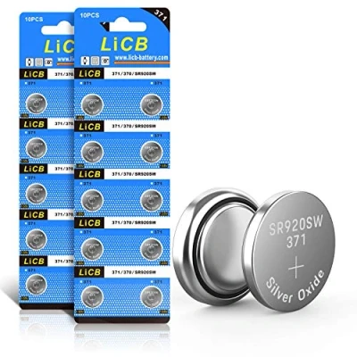 Abbildung von LiCB 20 Stück SR920SW Batterien Uhrenbatterie, 371 V371 AG6 LR920 SR 920SW 1,5V Knopfzellen