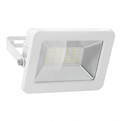 Abbildung von goobay 53873 LED Strahler Außen 30W / Außenstrahler IP65 Neutralweißes Licht 2550 lm/LED Scheinwerfer Fluter Wandmontage Gartenstrahler/Weiß