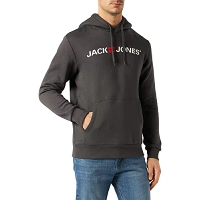 Abbildung von JACK &amp; JONES Herren Jjecorp Logo Sweat Hood Noos 12137054 Kapuzenpullover, Asphalt, XXL