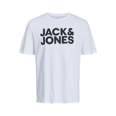 Abbildung von Jack &amp; Jones Jjecorp LOGO Oneck NOOS Tshirt print white, Herren, Größe: Large, White
