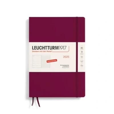Abbildung von LEUCHTTURM1917 370479 Wochenkalender &amp; Notizbuch 2025, Composition B5 Hardcover 12 Monats Planer, 80 g, liniert Port Red