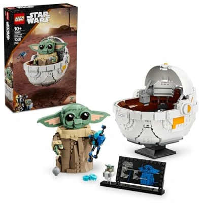 Abbildung von LEGO Star Wars 75403 Grogu in Seiner Repulsorwiege aus The Mandalorian Minifigur zum Sammeln Modell Bauen, Spielen und Ausstellen Wohn Deko Geschenk für Jungen Mädchen ab 10 Jahren