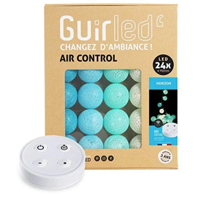 Abbildung von GuirLED LED Baumwollkugeln Lichterkette USB Drahtlose Fernbedienung Baby Nachtlicht 2h Dual 2A Netzteil enthalten 4 Intensitäten 24 Kugeln 2.4m Horizont