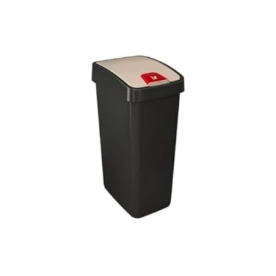 Abbildung von keeeper Premium Abfallbehälter mit Flip Deckel, Soft Touch, 45 l, Magne, Graphit Grau