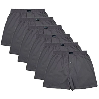 Abbildung von 6 Boxershort Herren Mit Knopf und Eingriff, Artikel: SET01, Groesse: XL