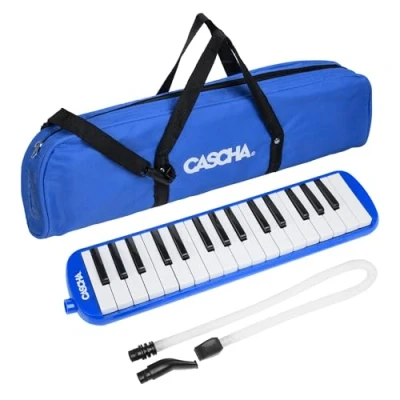 Abbildung von Cascha Melodica für Kinder und Erwachsene I 32 Tasten inklusive Tragetasche Vielseitiger Spielspaß robustes Mundklavier um lernen Blasinstrument inkl. Mundstück