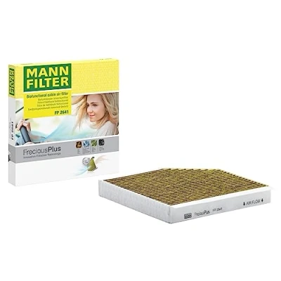 Abbildung von MANN FILTER FP 2641 Innenraumfilter FreciousPlus Biofunktionaler Pollenfilter Für PKW