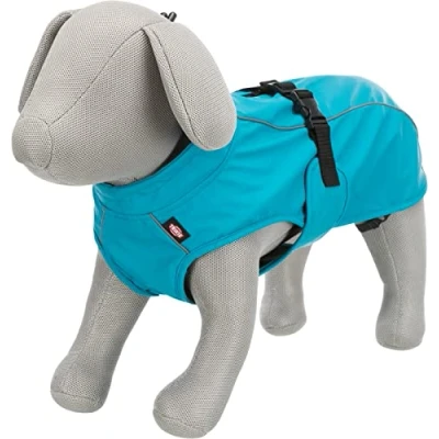 Abbildung von TRIXIE Regenmantel Vimy für Hunde S türkis Regenjacke mit reflektierenden Elementen mehr Sicherheit im Dunkeln bequem &amp; verstellbar 2977