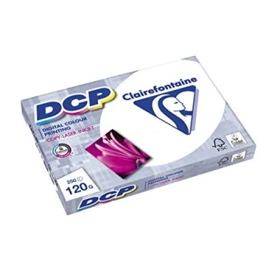 Abbildung von Clairefontaine 1844C Ries Druckerpapier / Kopierpapier DCP, extraweiß, DIN A4, 120g, 250 Blatt, Weiß, 1