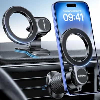 Abbildung von Handyhalterung Auto für MagSafe Autohalterung Handy Halterung Magnet mit 20 N55 Magneten, Universale Handyhalter Auto, 360Drehbar &amp; Stabil, Kompatibel alle Smartphones
