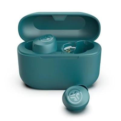 Abbildung von JLab Go Air Pop+ In Ear Kopfhörer kabellos Bluetooth, True Wireless Kopfhörer, 35+ Std Headphones, kabellose Ohrhörer, Earbuds mit Mikrofon, USB C Ladebox, Dual Connect, EQ3 Sound, Blaugrün