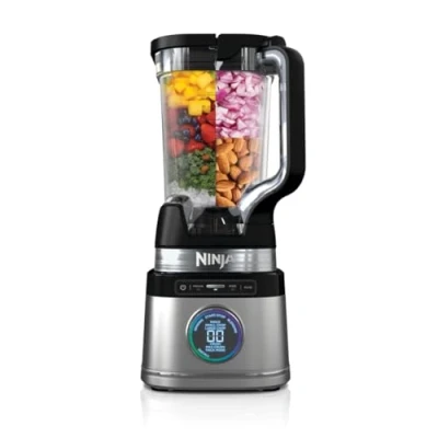 Abbildung von Ninja Detect Power Mixer Pro / Blender Smoothie Maker, 1200 W, 2 L Krug (1,9 max. Fassungsvermögen), kraftvoller für Smoothies, Hacken von Gemüse &amp; Mixen Frozen Drinks, schwarz, TB201EU